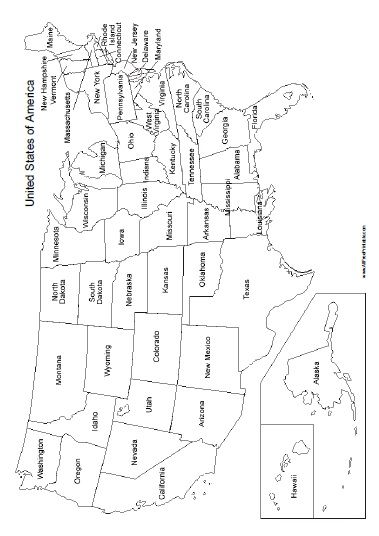 United States Map with States Names