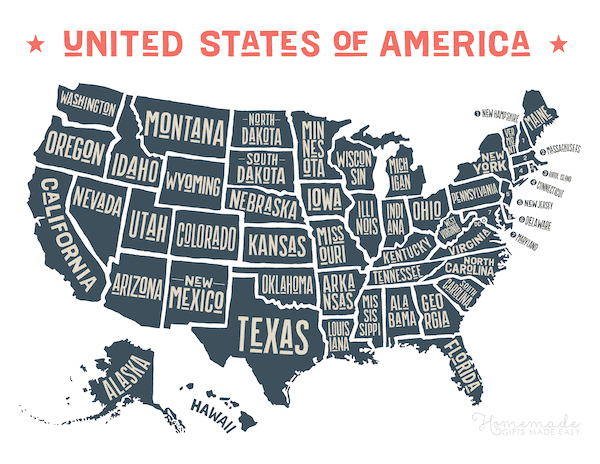 Free Printable Blank US Map (PDF Download)