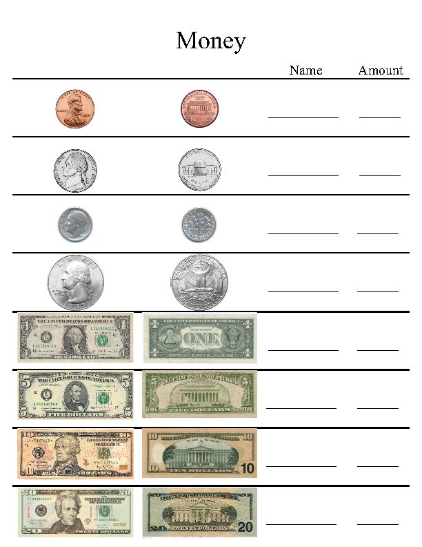 68 FREE Money Worksheets