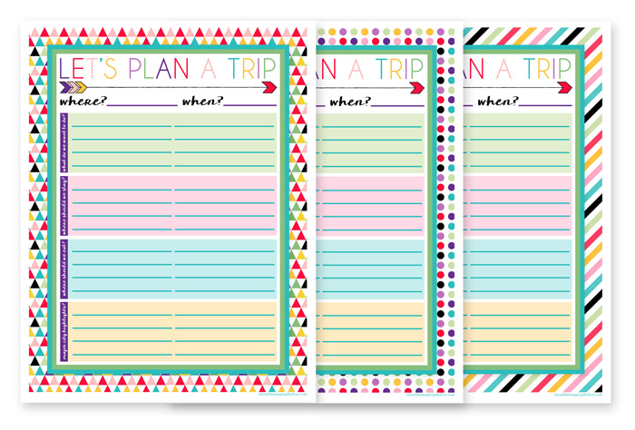 Free Printable Trip Planner | i should be mopping the floor