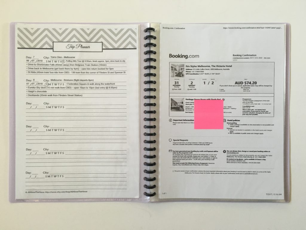 Why I use a printable travel planner to plan a vacation