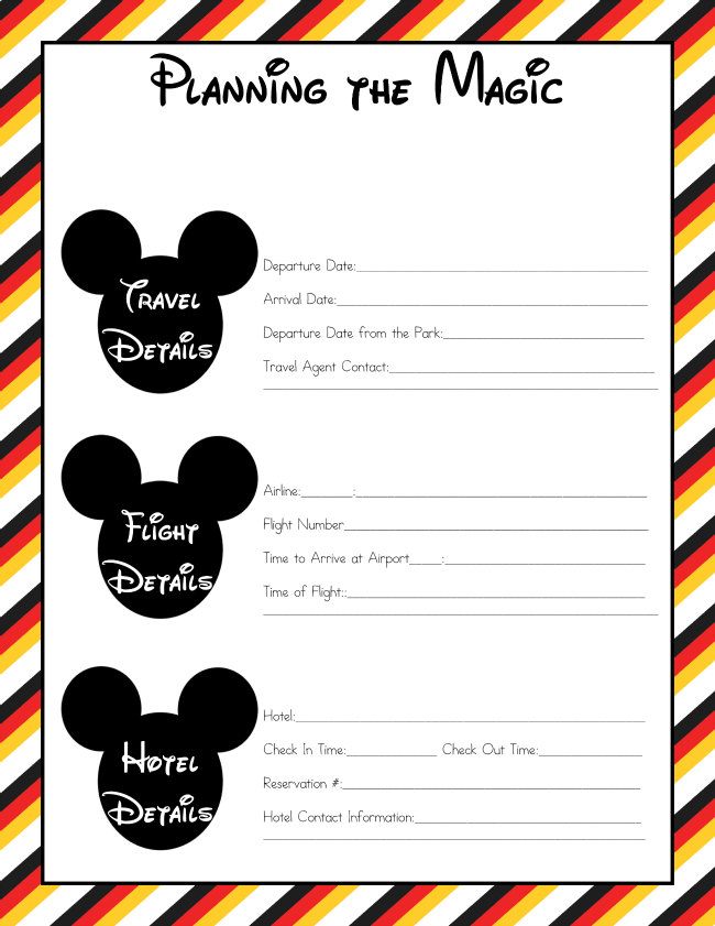 Disney Vacation Planner - The Joys of Boys