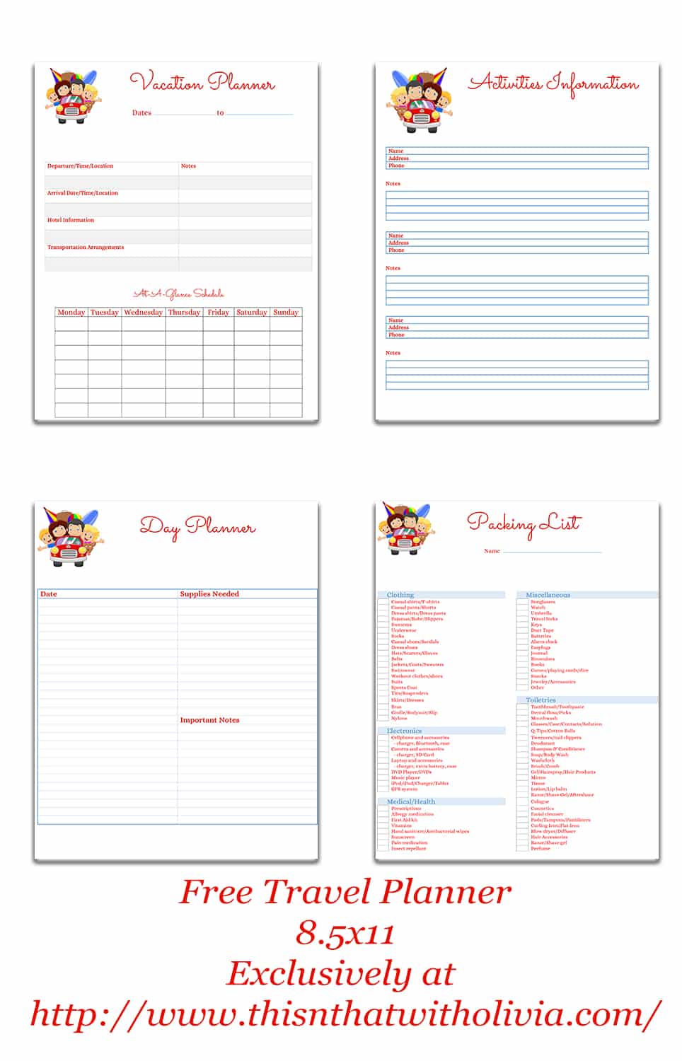 FREE Printable Vacation Planner! #Vacation #Planner | This N That ...