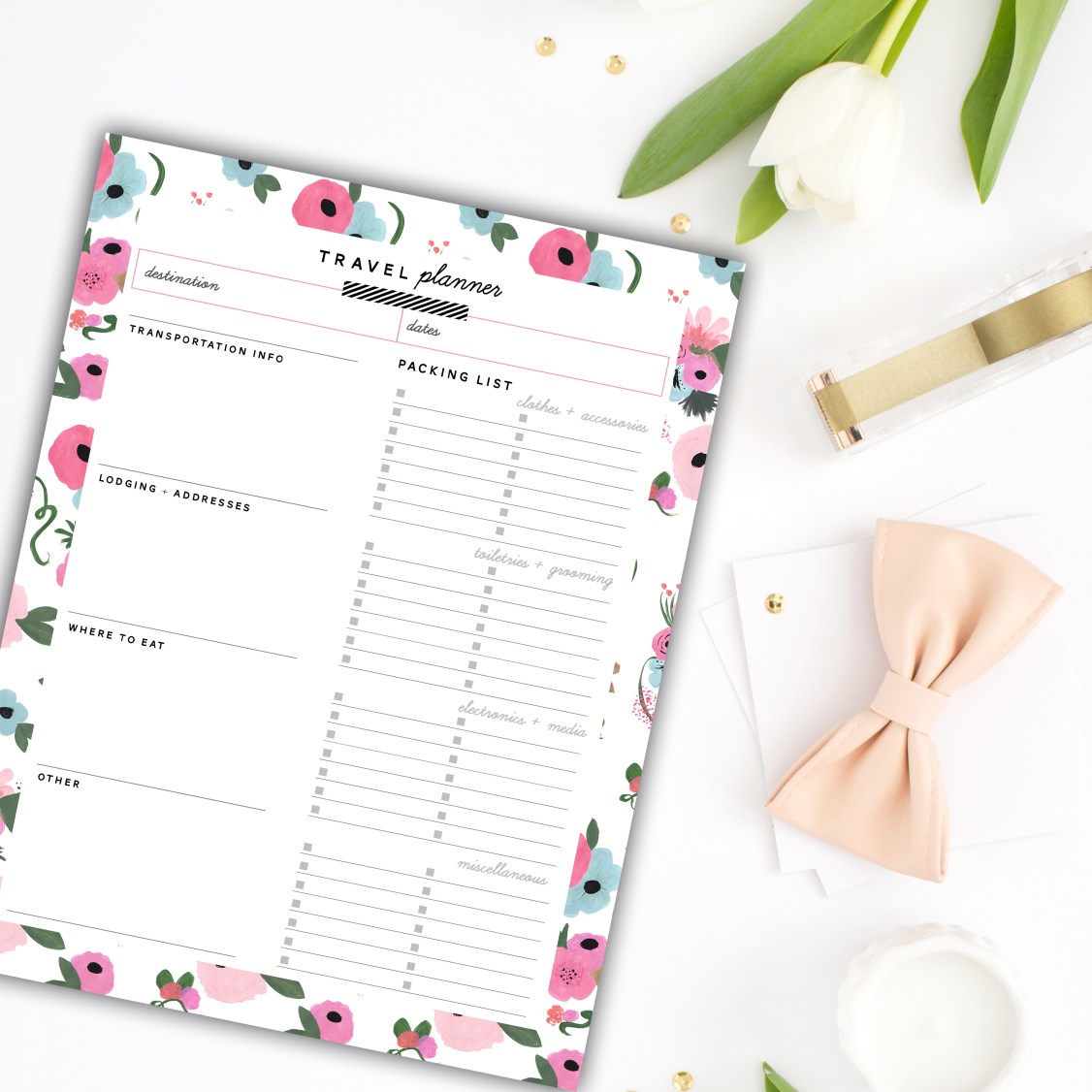 printable vacation planner 2017