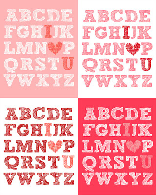 Free Printable Valentines Day I Heart U Art