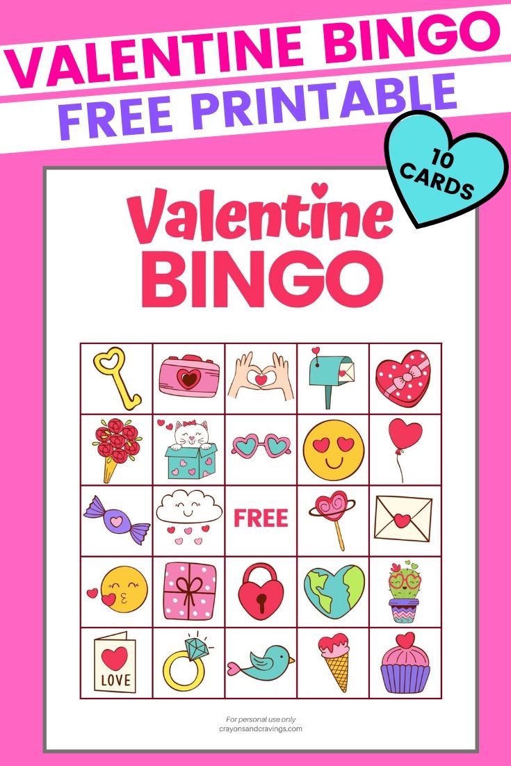 printable valentine bingo game cards