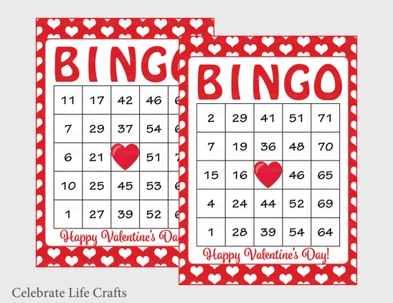 printable valentine bingo game cards