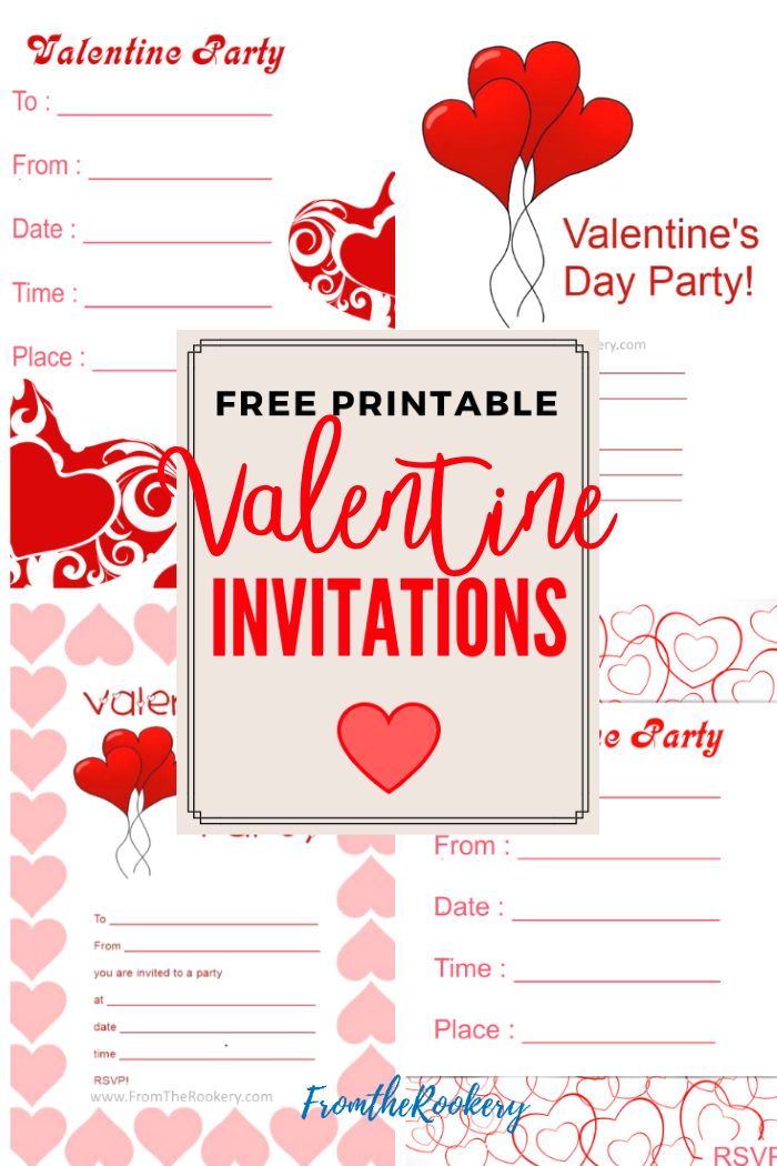 printable valentine birthday party invitations