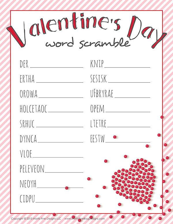 printable valentine games for church