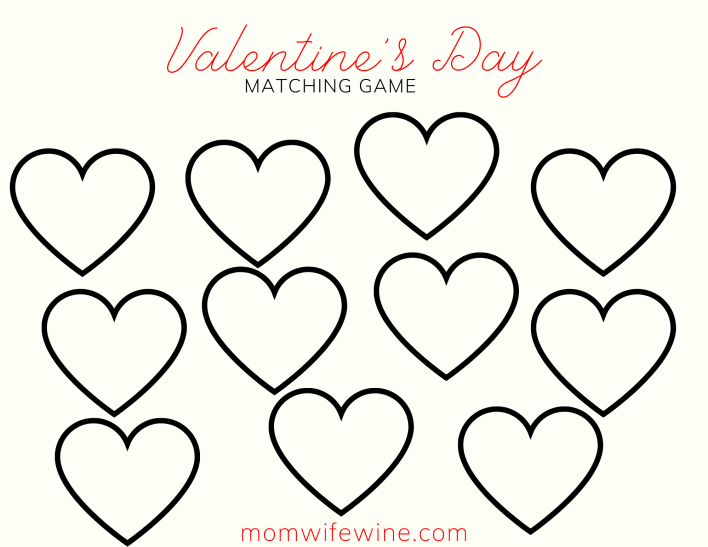 Valentines Day Matching Game - Free Printable - Mom Wife Wine