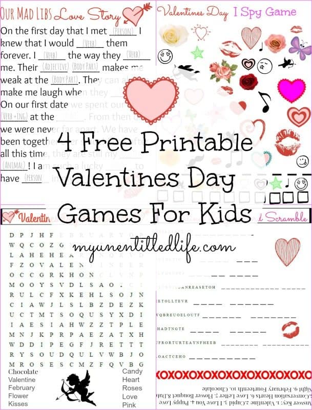 printable valentine games free