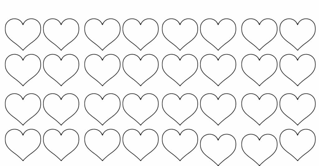 printable valentine heart cutouts