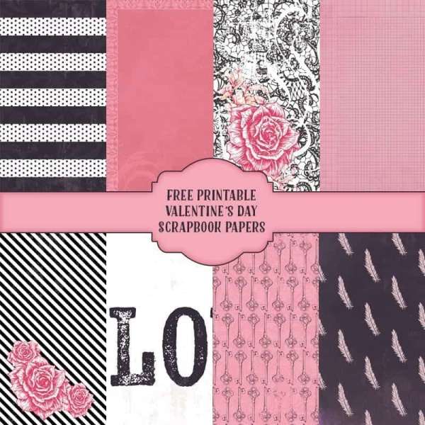 10 FREE Scrapbook Printable Collections for Valentines Day ...