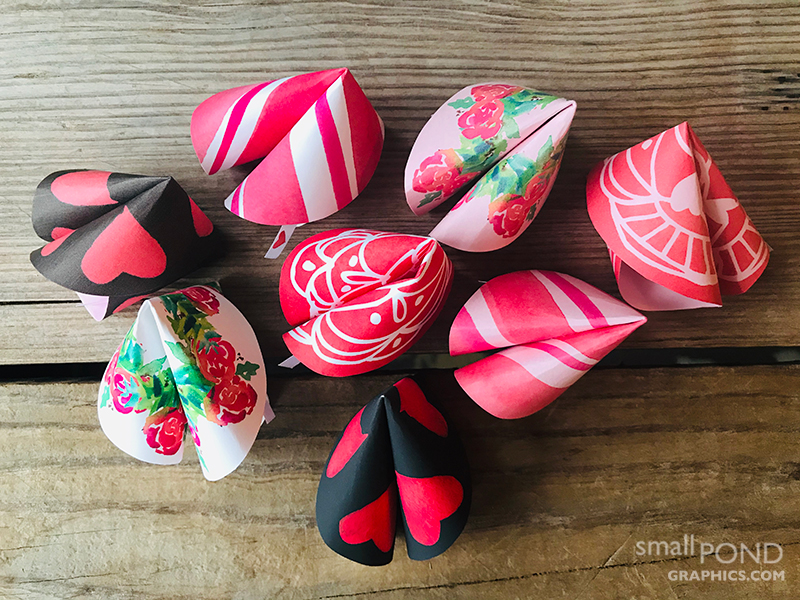 make . Printable Valentine Fortune Cookies :: Small Pond Graphics