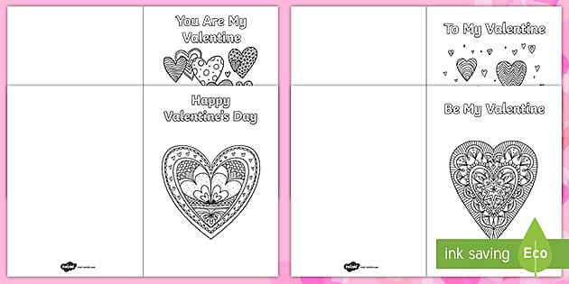 Mindfulness Printable Valentines Day Cards | Twinkl