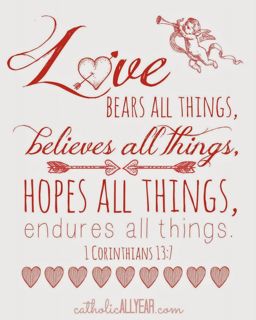 Seven Free Printable Catholic Valentines - Catholic All Year