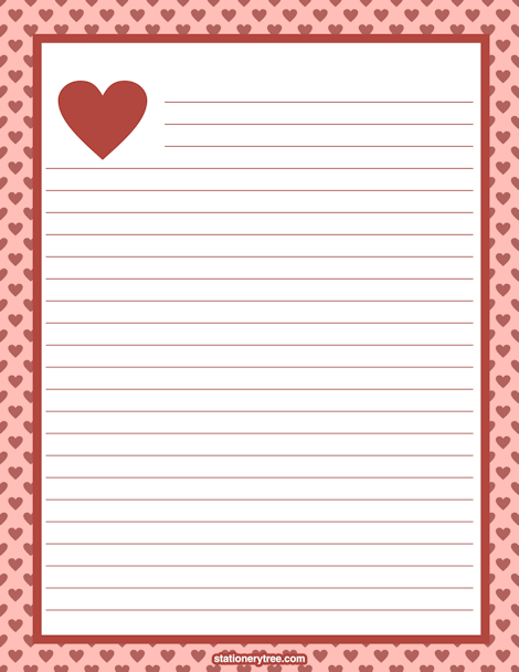 printable valentine stationery free