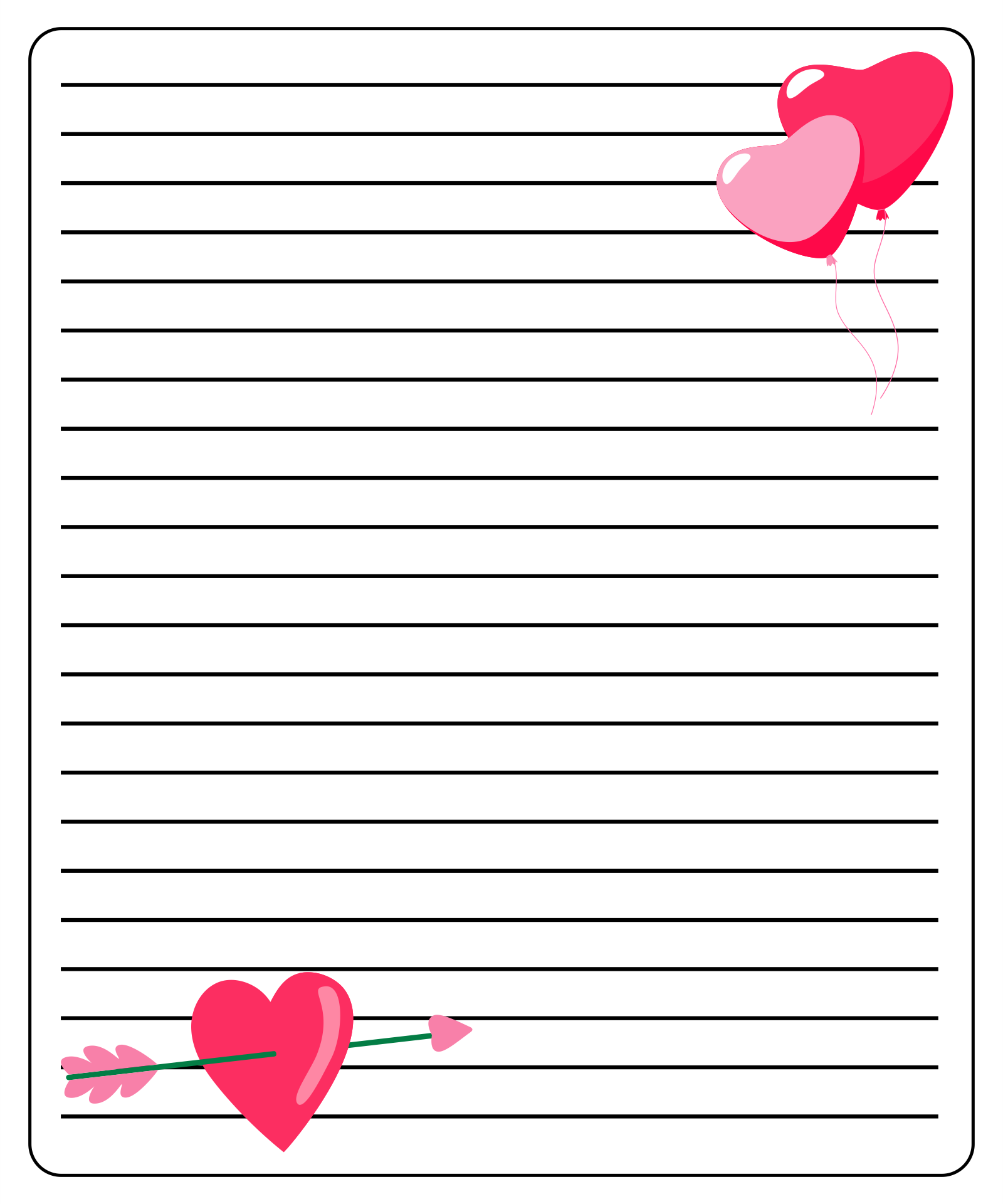 printable valentine stationery free