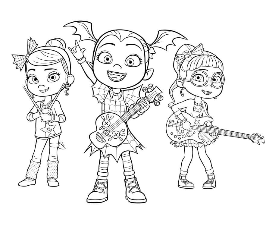 printable vampirina coloring pages