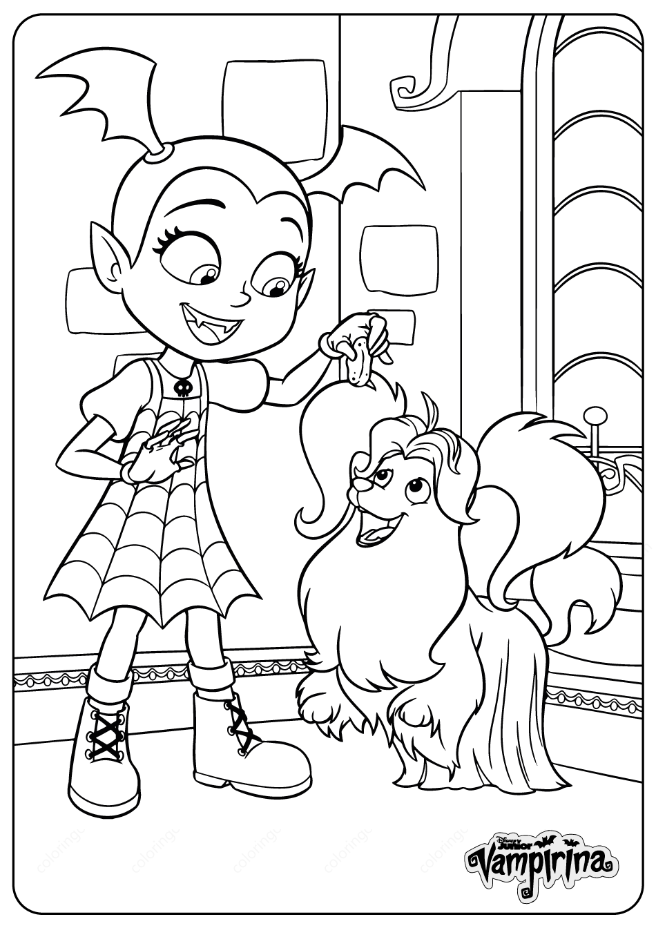 printable vampirina coloring pages