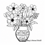 Vase Of Flowers Coloring Pages - Free &  Printable!