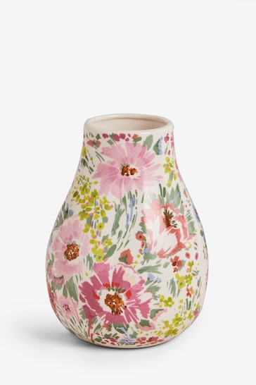 Buy Multi Pretty Floral Print Ceramic Flower Vase from the Next UK ...