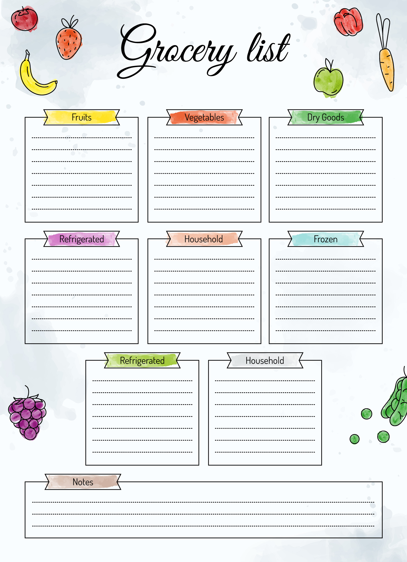 printable vegan shopping list