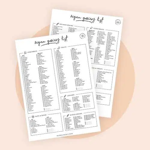 Vegan Grocery List For Beginners (Printable PDF) - Nutriciously