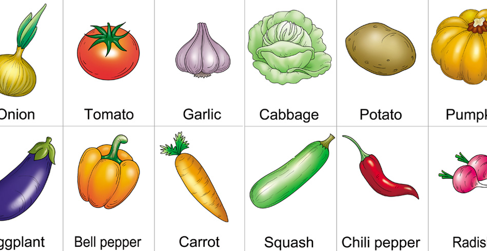Free Printable Vegetables Flashcards with Names for Preschoolers ...