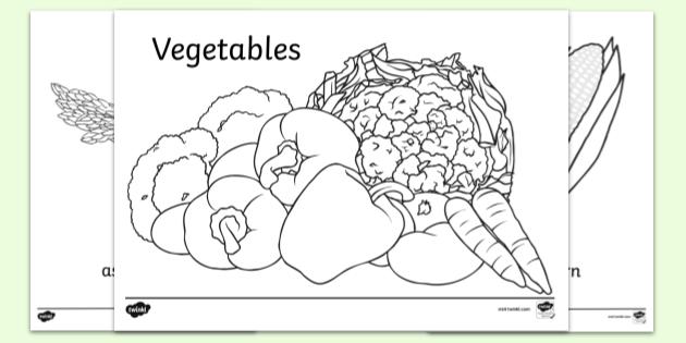 Free Printable Vegetable Colouring Pages | Twinkl Resources