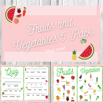 Vegetables quiz | TPT