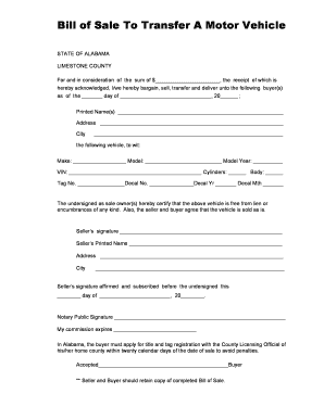 printable vehicle bill of sale for alabama