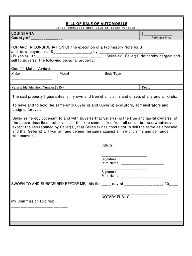 printable vehicle bill of sale sold as is