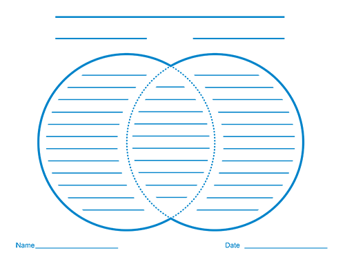 Blank Venn Diagrams with Lines for Writing