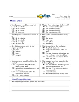 printable version of casey at the bat