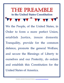 Constitution Day Printables by Homeschool Creations | TPT