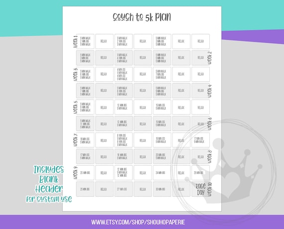 printable version of couch to 5k