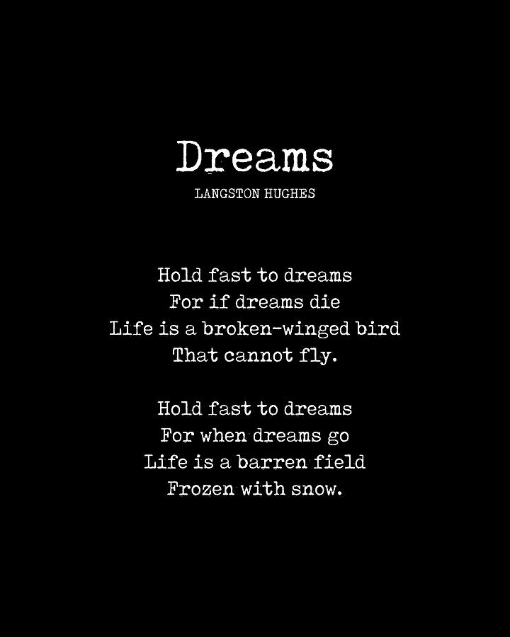printable version of dreams by langston hughes