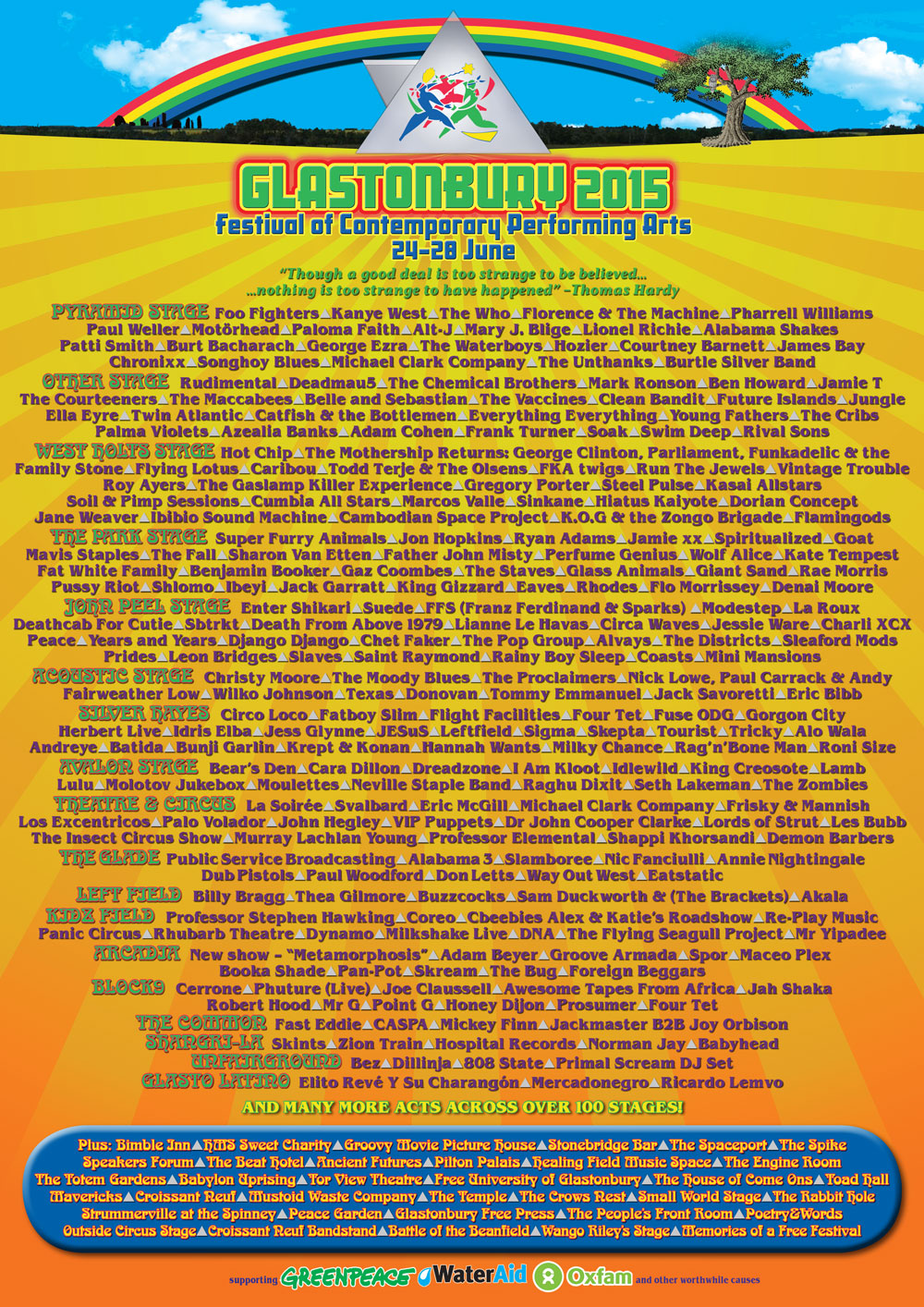 Glastonbury Line-up &  Set Times Announced | Beyond The Stage Magazine