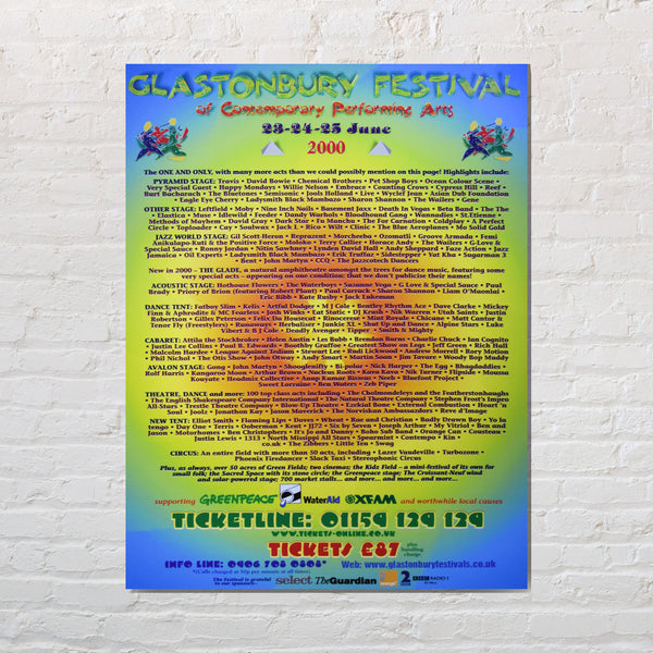 2000 POSTER | CREWSLETTER | Glastonbury Festival