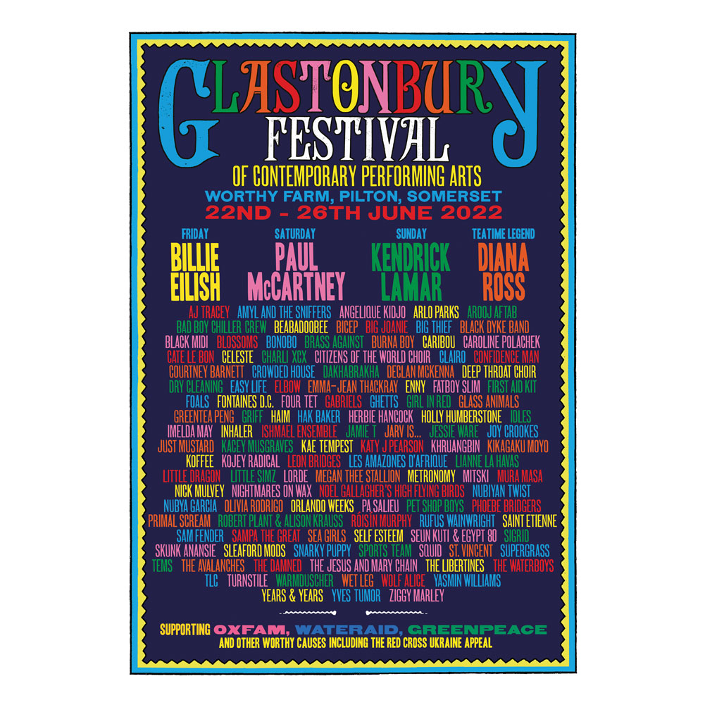 2022 POSTER | Posters | Glastonbury Festival