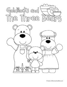 printable version of goldilocks and the three bears