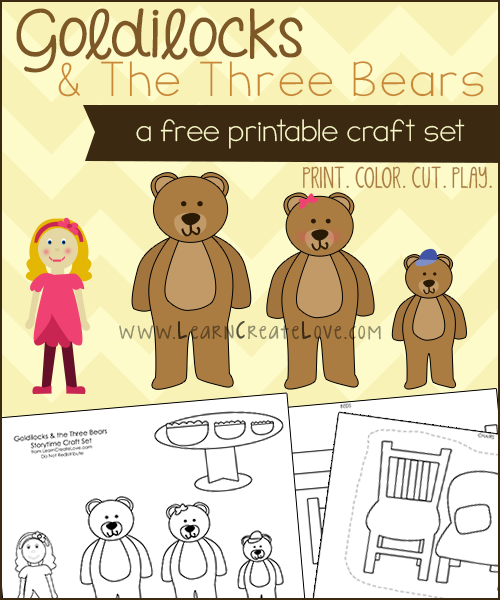 printable version of goldilocks and the three bears