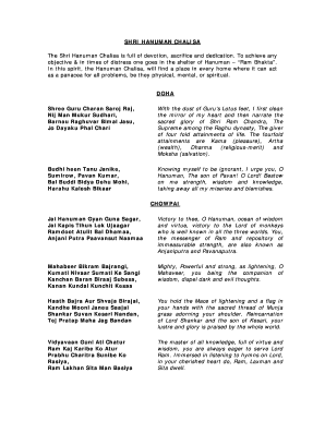 printable version of hanuman chalisa in english