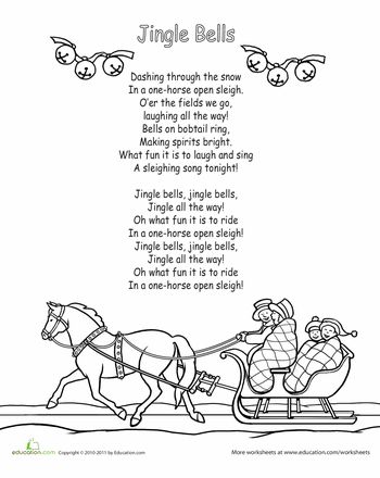 Color the Carol: Jingle Bells | Worksheet 