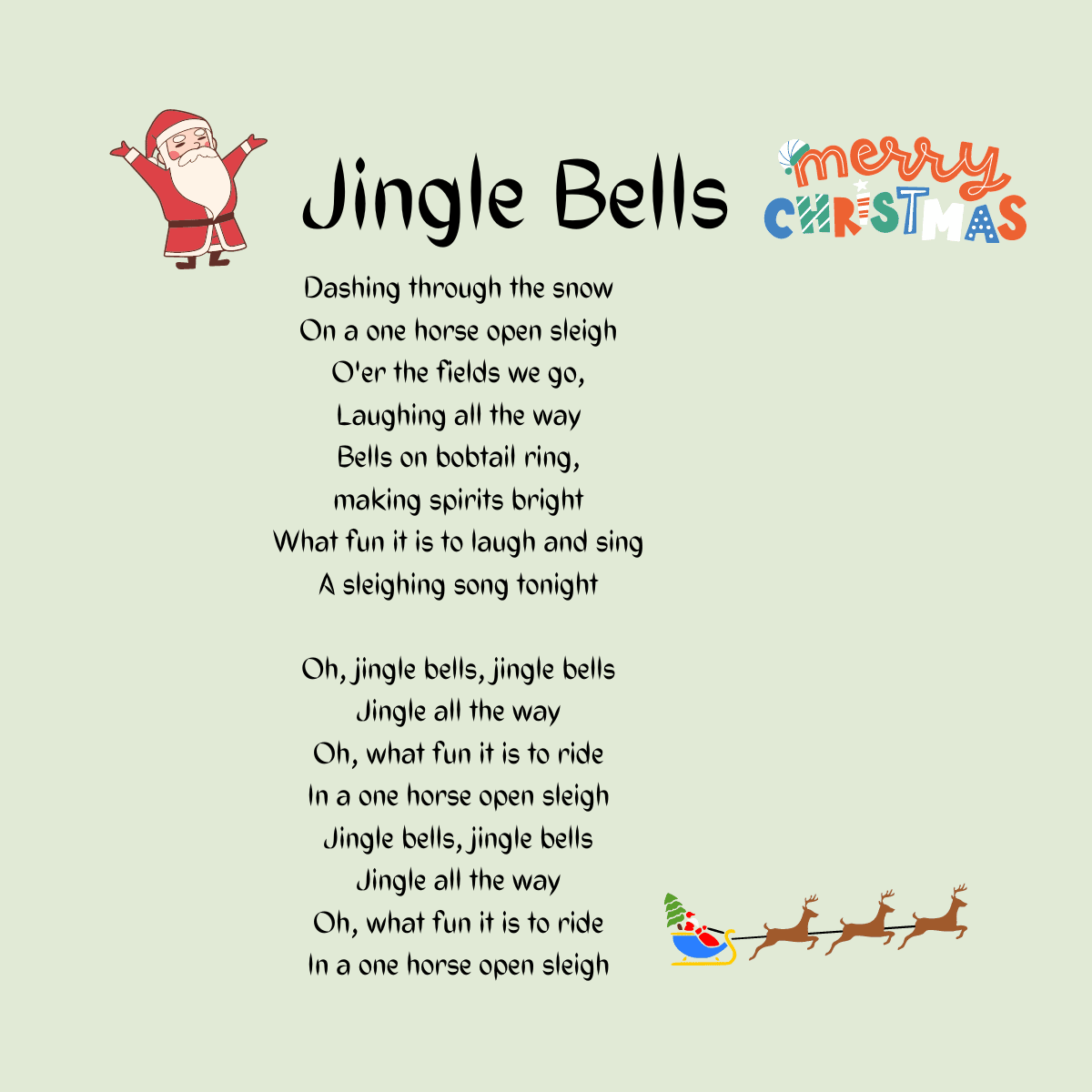 printable version of jingle bells