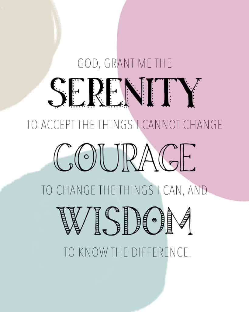 printable version of serenity prayer