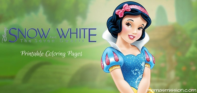 printable version of snow white