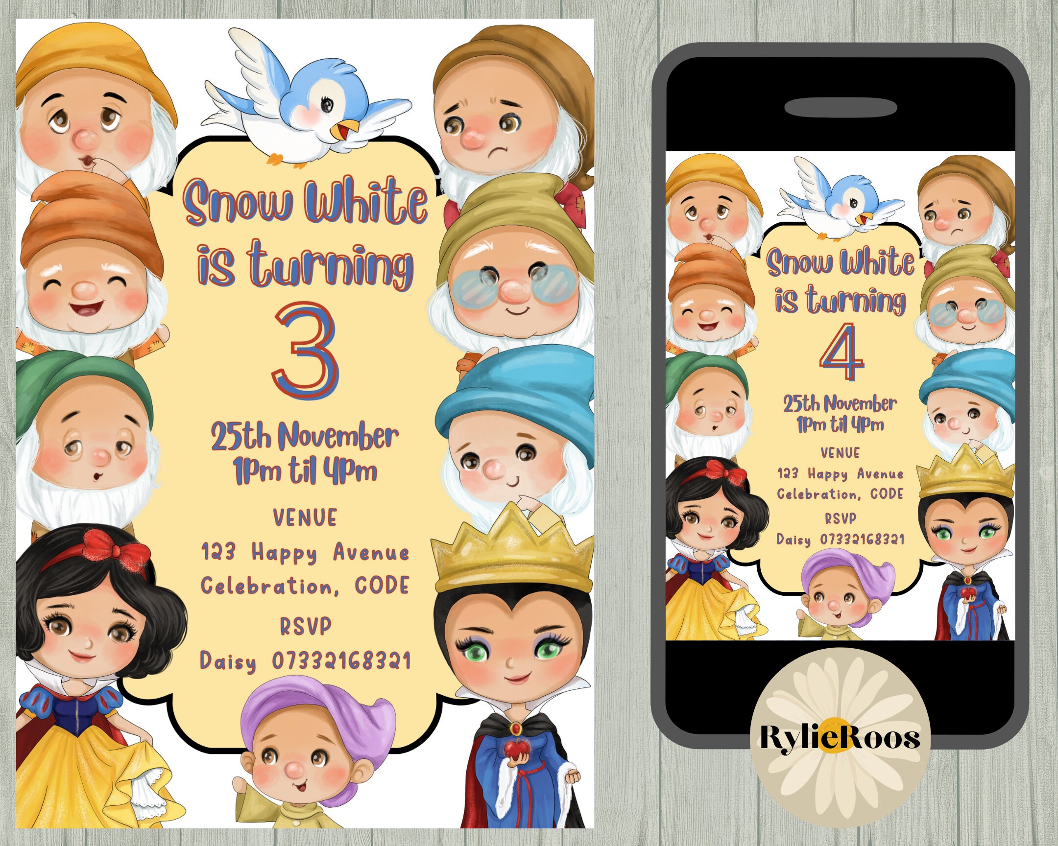 printable version of snow white
