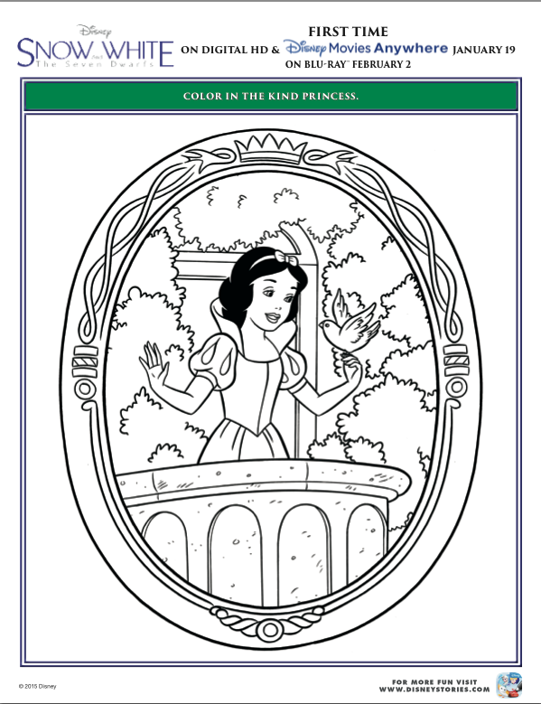 printable version of snow white